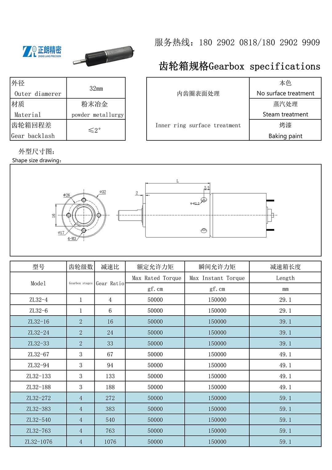 32齿轮箱规格